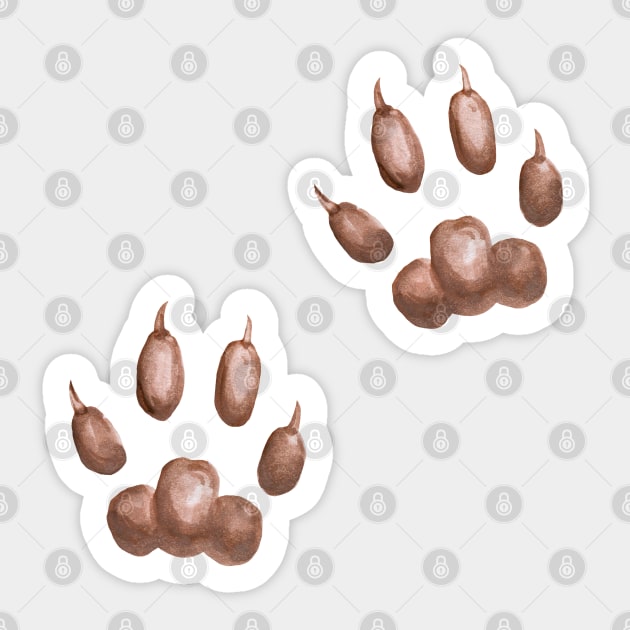 brown paws Sticker by lisenok